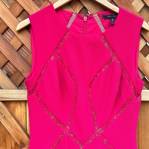 BCBGMAXAZRIA Alesia Nude Tulle Insert Gown Maxi Length Prom or Formal Sz 4 - Picture 6 of 11